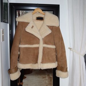 AllSaints Farley Shearling Coat